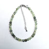 Prehnite Super Precision Cut Cube 4x4mm bracelet