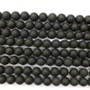 Matte Russia Shungite Round Beads 6mm