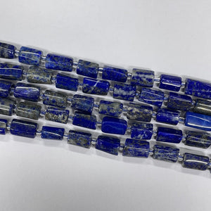 Lapis Lazuli Irregular Tube 7X12-8X14mm