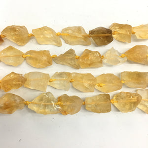 Special Finish Citrine Raw Nugget 12X18mm