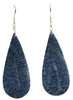 blue sponge coral Pear Drop Earrings