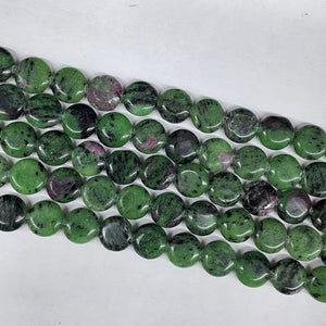 Ruby Zoisite Puff Coin 14mm