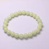 Light Yellow Glow In The Dark Round Beads Bracelet 8mm