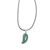 Aventurine Wing Shape Pendant 17X35mm  Leather Cord Necklace