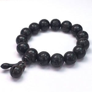 Jujube Wood Round Beads Bracelet 15mm