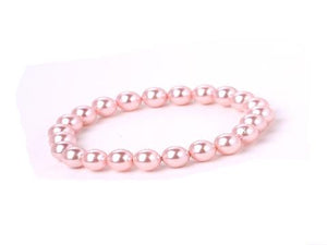 Shell Pearl Shocking Pink Bracelet 10Mm