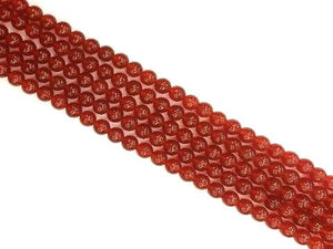 Red Agaye Round Beads 4Mm