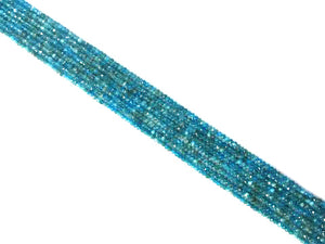 Apatite Blue Faceted Roundel 2X3Mm