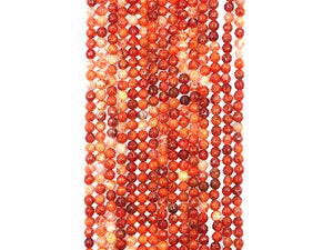 Fire Agate Faceted Rounds 6Mm