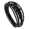 Cross-border Hot Style Stainless Steel Leather Bracelet Men's Cross Leather Bracelet Jewelry Men's Titanium Steel