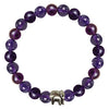 Amethyst G4 Dark Round Beads 8mm Stretch Bracelet