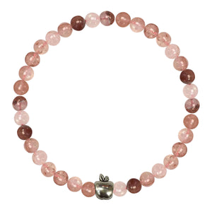Cherry Quartz Round Beads 8mm Stretch Bracelet
