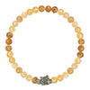 Natural Yellow Quartz Round Beads 6mm Stretch Bracelet
