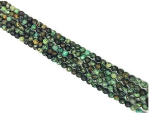 African Turquoise Faceted Round Beads 3Mm