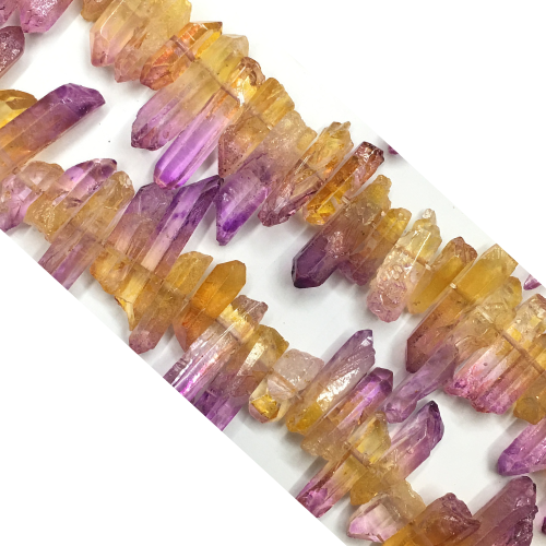 Colored Purple Yellow Crystal Stick 15-25mm