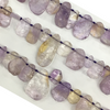 Ametrine Side Hole Free Form Pear 10X12-15X30mm