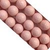 Matte Pink MOP Faceted Beads Round Beads 14mm
