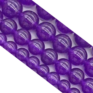 Dark Purple Jade Round Beads 2Mm