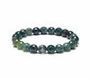 Moss agate 8mm Faceted Beads Bracelet