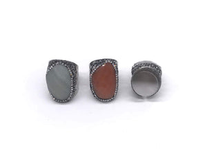 Assorted Stone Ring 20x30mm