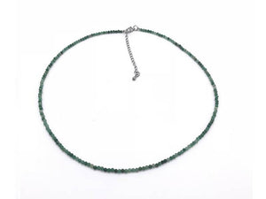 African Jade Super Precision Cut Rounds 2mm Necklace