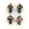 Rhodanite with Matrix Mushroom Pendant 16x21mm