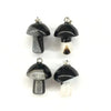 Black and White Agate Mushroom Pendant 16x21mm