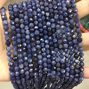 Sapphire Faceted Round Beads 5.8mm