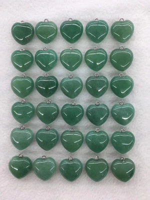 Green Aventurine Heart Pendant 20x20x12mm