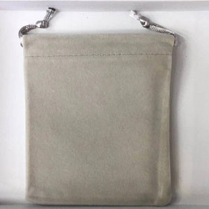 Grey Cloth Pouch Bracelet Bag 10x12CM
