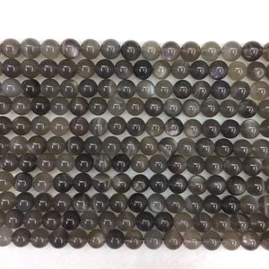 Black Moonstone Grade A Round Beads 10mm
