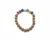 Yellow Wooden Jasper 7 Chakras Bracelet 6mm