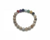 Wooden Agate 7 Chakras Bracelet 8mm