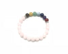 Matte Rose Quartz 7 Chakras Bracelet