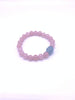 Rose Quartz Bracelet Wite Aquamarine Free Form Center Piece 8mm