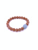 Sunstone Bracelet Wite Aquamarine Free Form Center Piece 8mm