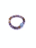 Hower Charoite Bracelet Wite Aquamarine Free Form Center Piece 8mm