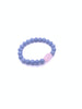 Blue Angel Stone Bracelet Wite Rose Quartz Free Form Center Piece 8mm