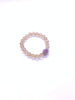 Citrine Bracelet Wite Kunzite Free Form Center Piece 8mm