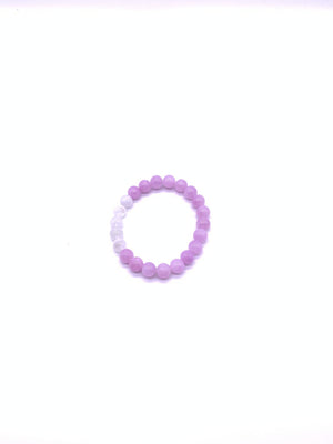 Color Jade Purple Wite Moonstone Bracelet 8mm