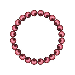 Shell Pearl Red Round Bracelet 8MM