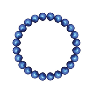 Shell Pearl Blue Round Bracelet 8MM