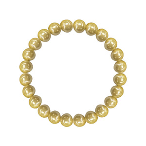 Shell Pearl Gold Yellow Round Bracelet 8MM