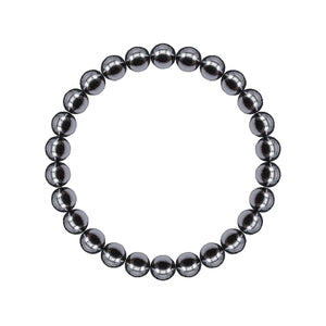 Men's Bracelet Hematite Round Beads 10mm
