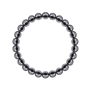 Men's Bracelet Hematite Round Beads 8mm