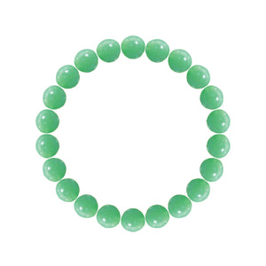 Men's Bracelet Aventurine Green Round Beads 8mm