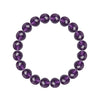 Men's Bracelet Amethyst G3 Round Beads 8mm