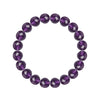 Men's Bracelet Amethyst G3 Round Beads 10mm