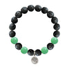 Men's Bracelet Lava Stone with Aventurine 8mm