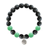 Men's Bracelet Lava Stone with Aventurine 10mm